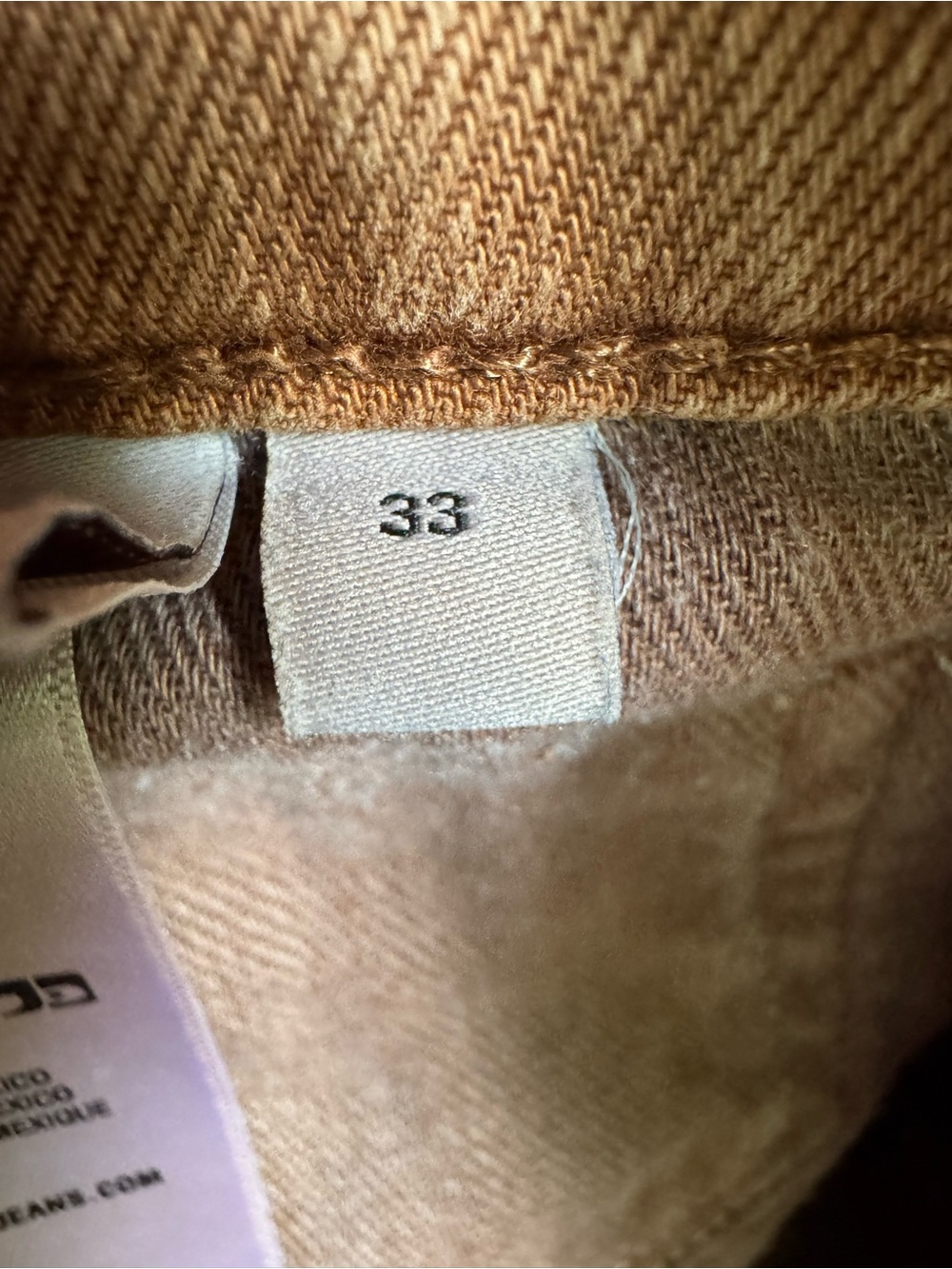 Joe's Jeans Slim Straight Jeans in Warm Orange Brown 33 - Picture 8 of 9